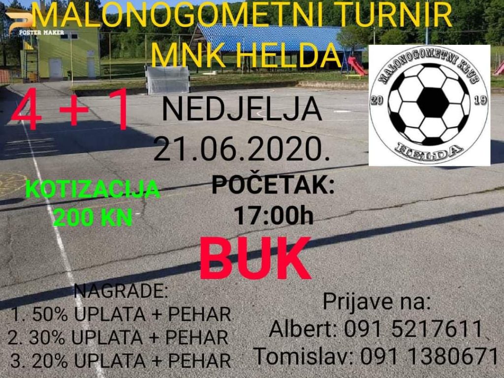 Dođite na malonogometni turnir u Buk