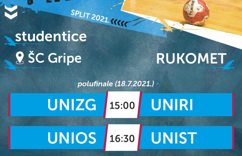 Osječke studentice i studenti u polufinalu rukometnog Unisporta protiv Splita
