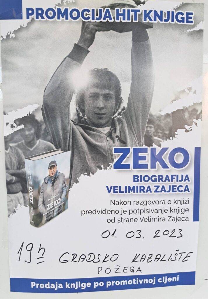 Promocija knjige “Zeko” u srijedu, 01. ožujka 2023. u 19,00 sati u Gradskom kazalištu Požega