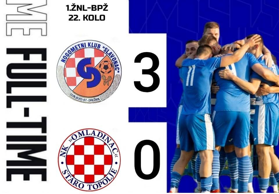 Nedjeljni program 1. ŽNL BPŽ: Slavonac slavljem u derbiju dodatno zakomplicirao prvenstvo, prekid proljetnog crnog niza Sloge!