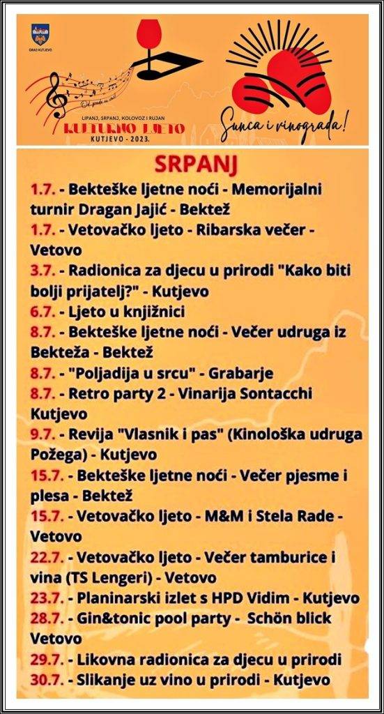 PROMO: Kutjevačko kulturno ljeto s bogatim cjelomjesečnim programom