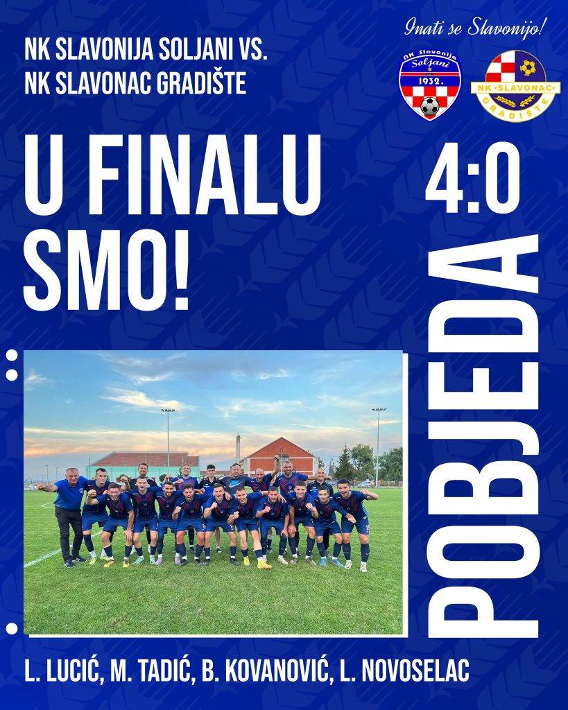 Slavonija iz Soljana u finalu kupa NS Županja