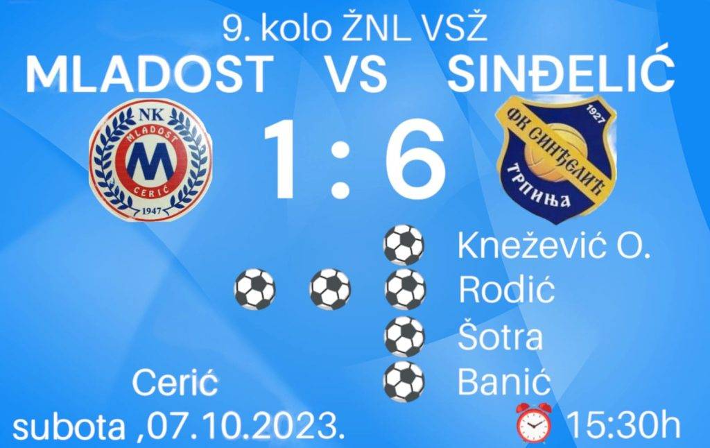 Prva ŽNL VSŽ: Pobjede Sinđelića i Lovora, lider danas dočekuje goste iz Komletinaca